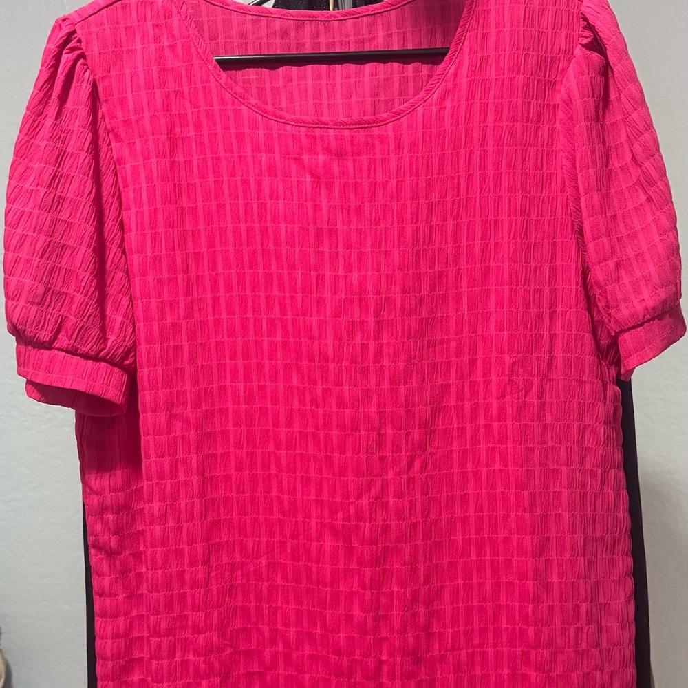 SHEIN Fuchsia Textured Blouse